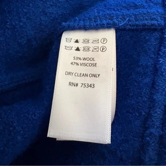 💐SPRING Jacket💐 Tahari Royal Blue Women's Moto Jacket Asymmetrical Zipper sz sm - Picture 3 of 7